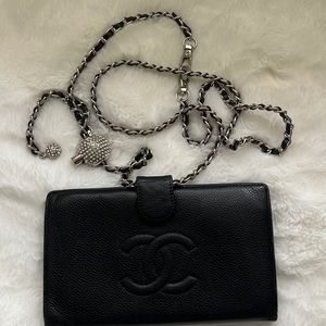 Chain for Wallet Wallet to Crossbody Bag silver TONE rhinestone adjustable